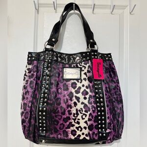 Betseyville leopard bag - purple, black, white